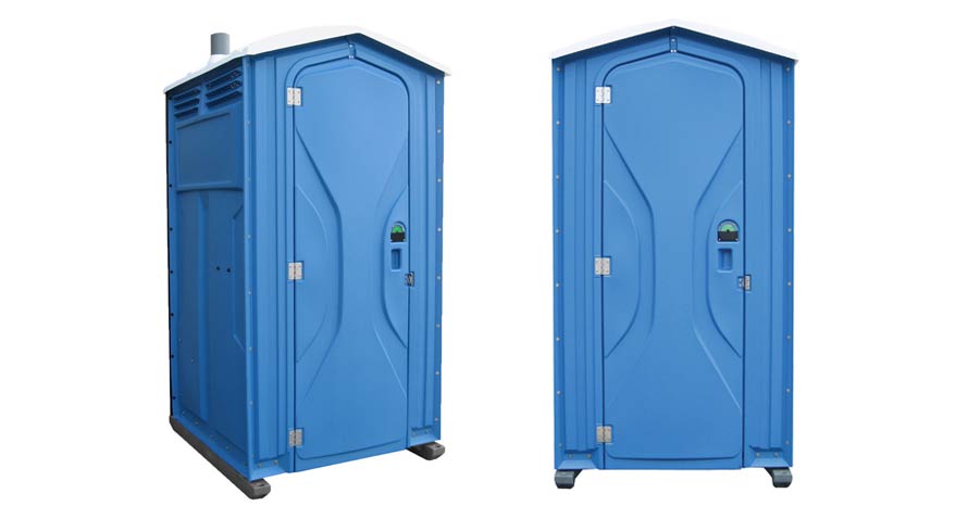 Long-term porta potty units on site in Lima, Ohio
